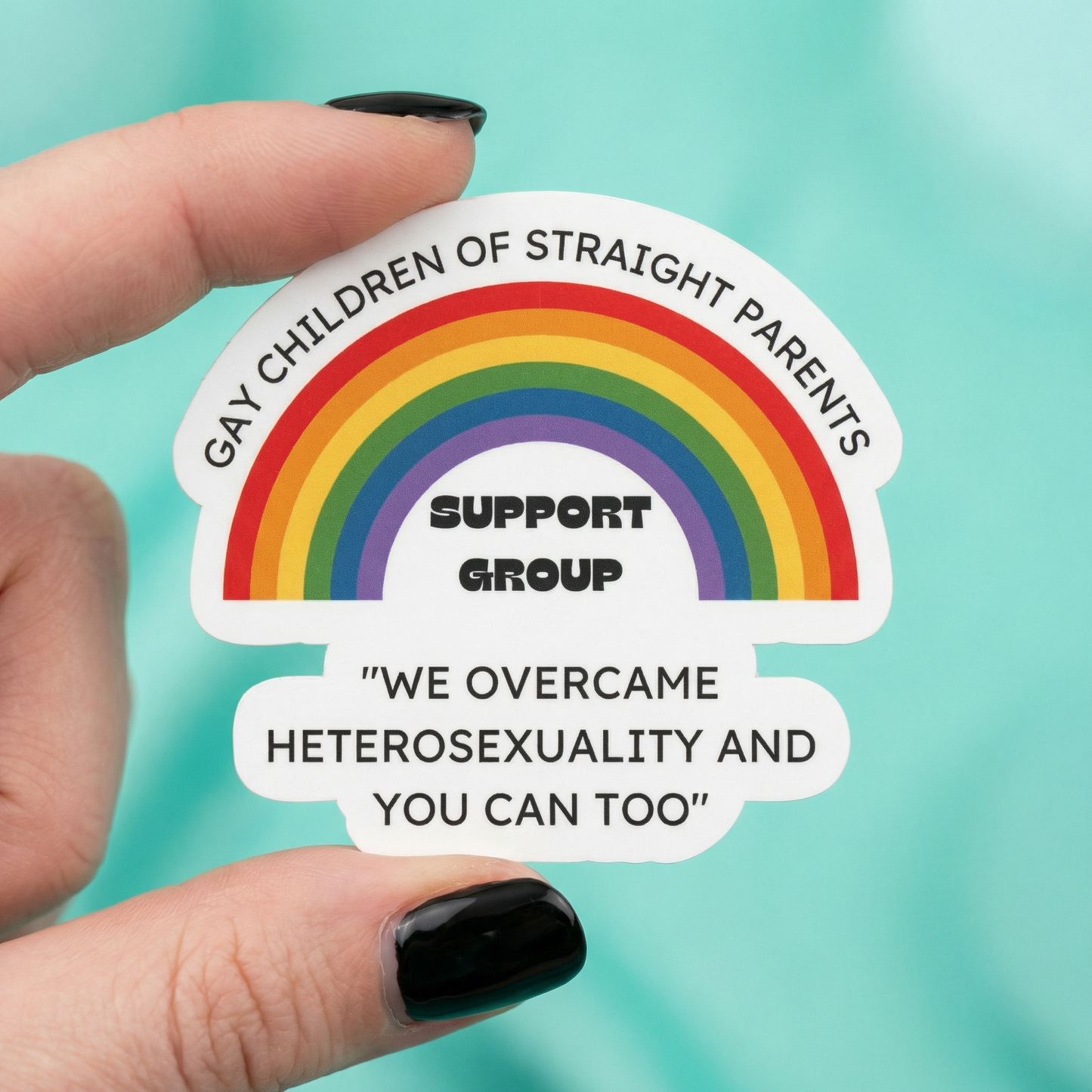 Gay Children of Straight Parents Support Group Glossy Die Cut Vinyl Sticker 2.95in x 2.71in