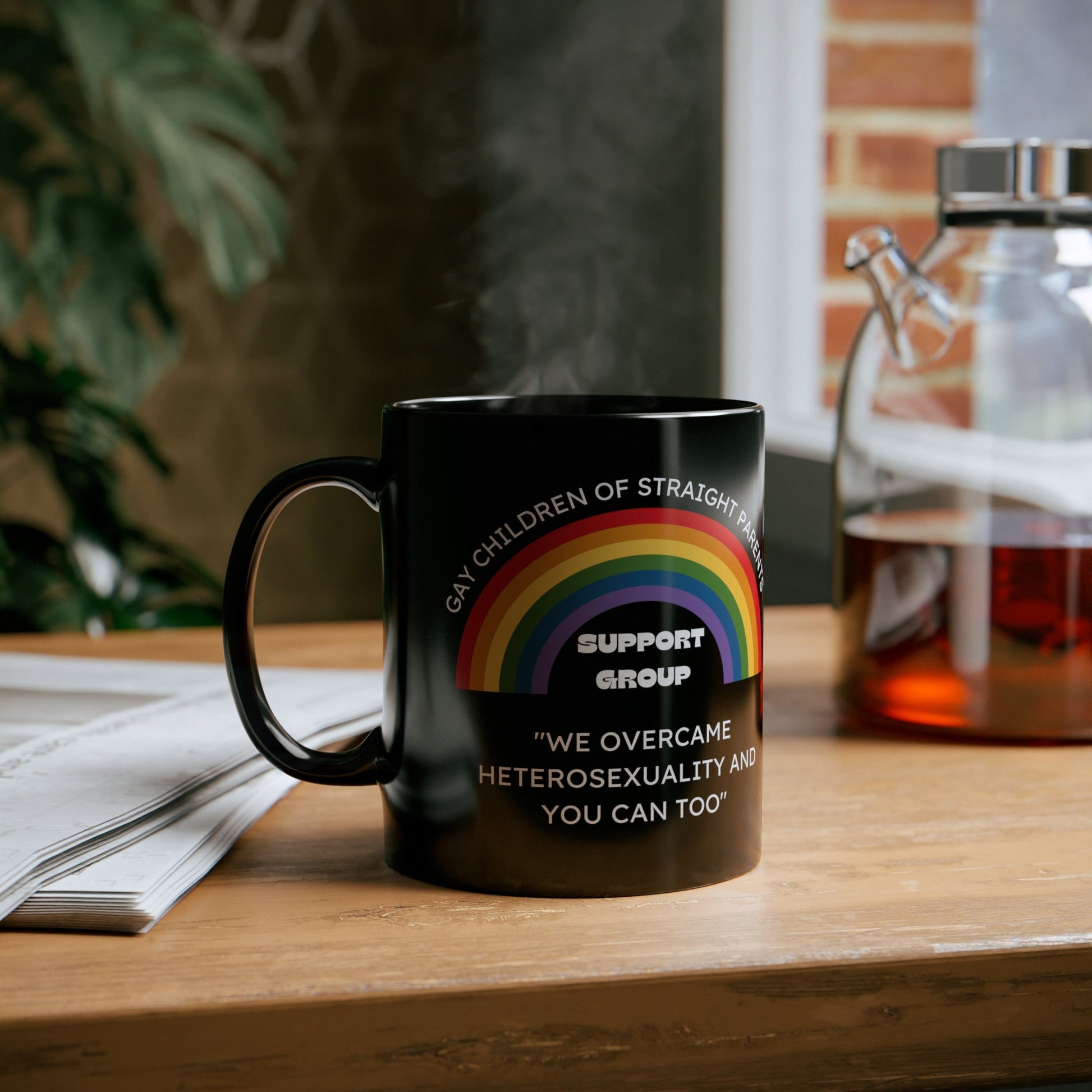 Gay Children of Straight Parents Support Group Mug in Black