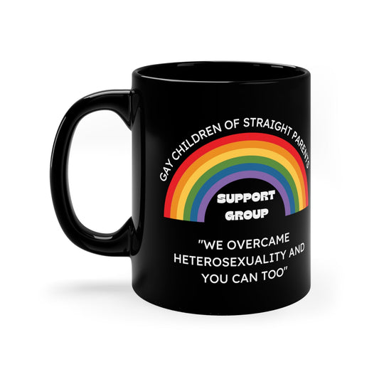 Gay Children of Straight Parents Support Group Mug in Black