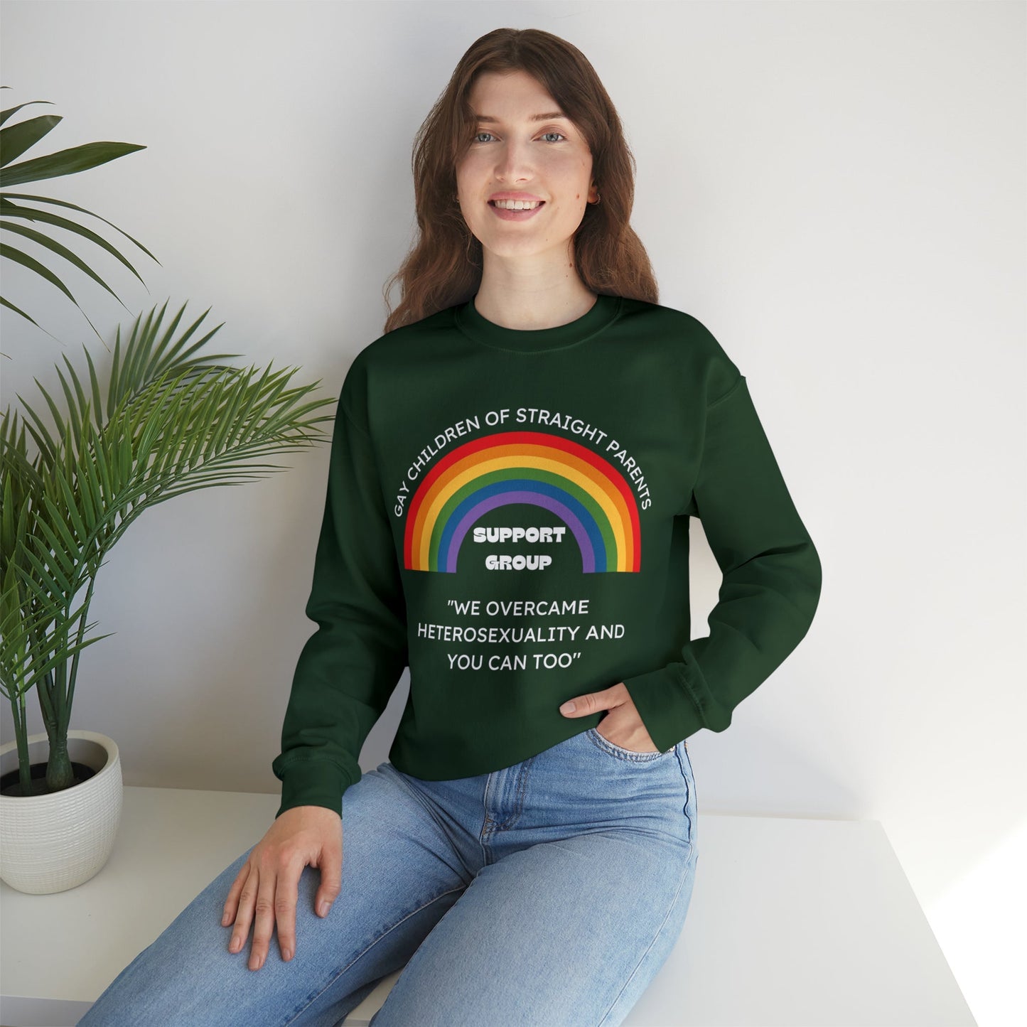 Gay Children of Straight Parents Support Group Unisex Heavy Blend™ Crewneck Sweatshirt Sizes SM-5XL | Plus Size Available