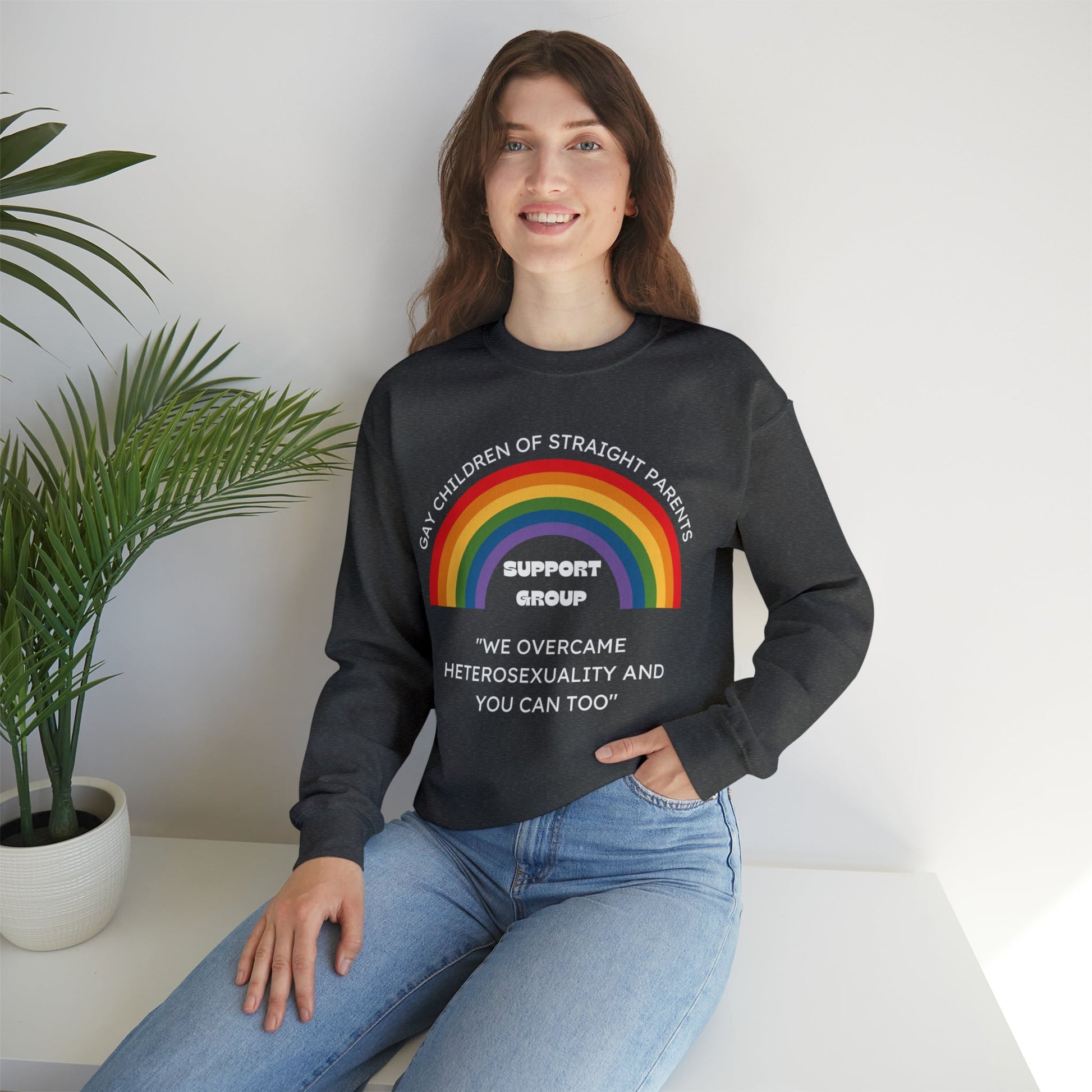 Gay Children of Straight Parents Support Group Unisex Heavy Blend™ Crewneck Sweatshirt Sizes SM-5XL | Plus Size Available