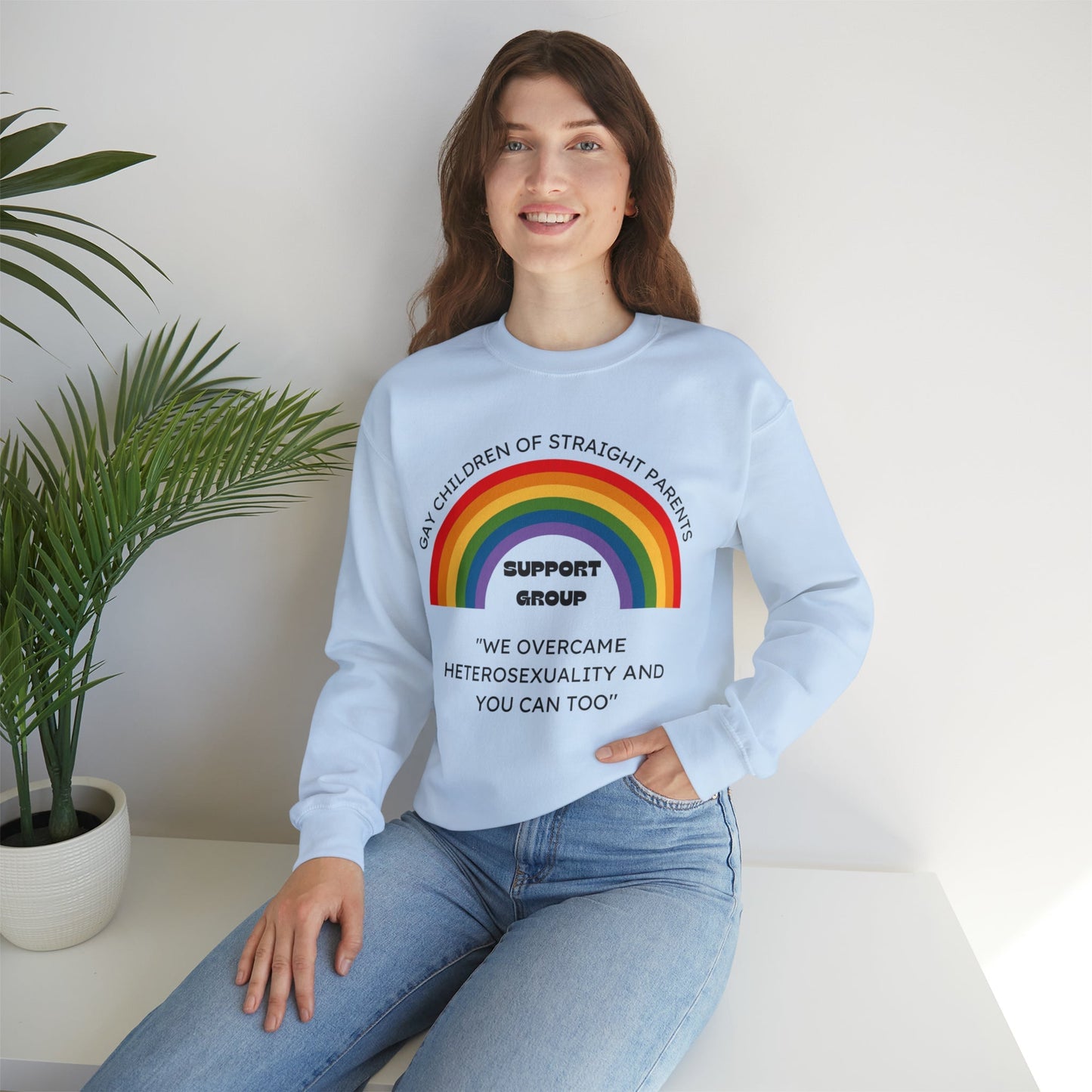 Gay Children of Straight Parents Support Group Unisex Heavy Blend™ Crewneck Sweatshirt Sizes SM-5XL | Plus Size Available