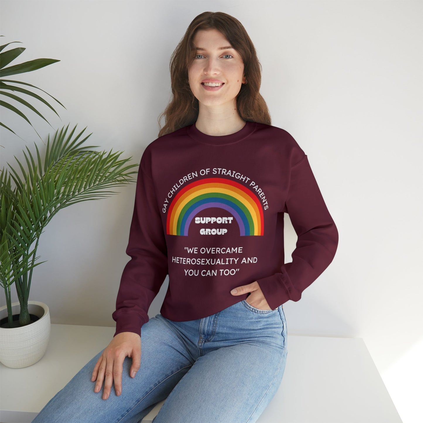 Gay Children of Straight Parents Support Group Unisex Heavy Blend™ Crewneck Sweatshirt Sizes SM-5XL | Plus Size Available