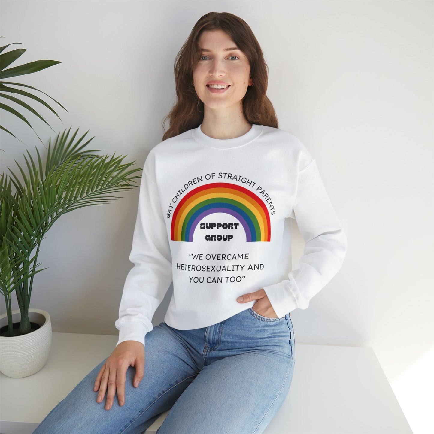 Gay Children of Straight Parents Support Group Unisex Heavy Blend™ Crewneck Sweatshirt Sizes SM-5XL | Plus Size Available