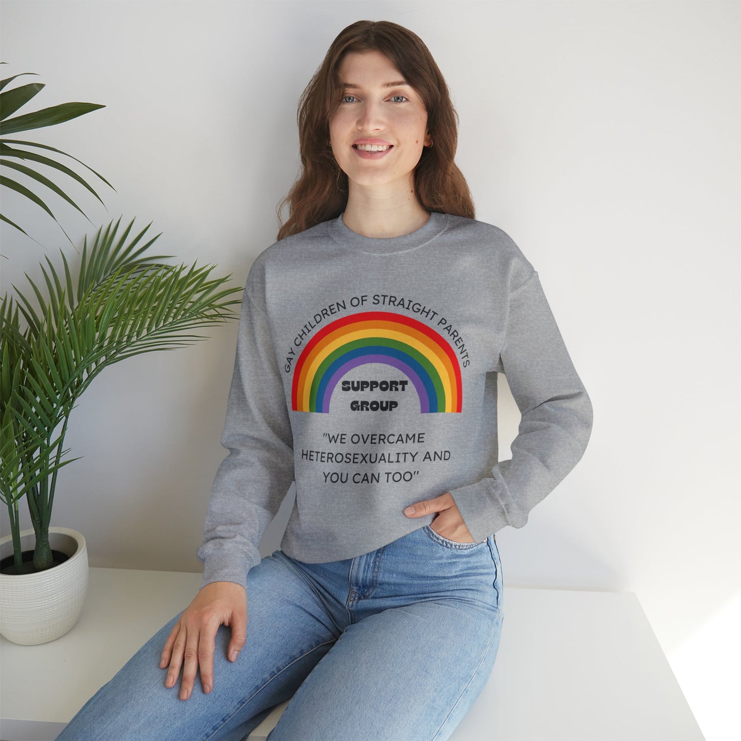 Gay Children of Straight Parents Support Group Unisex Heavy Blend™ Crewneck Sweatshirt Sizes SM-5XL | Plus Size Available