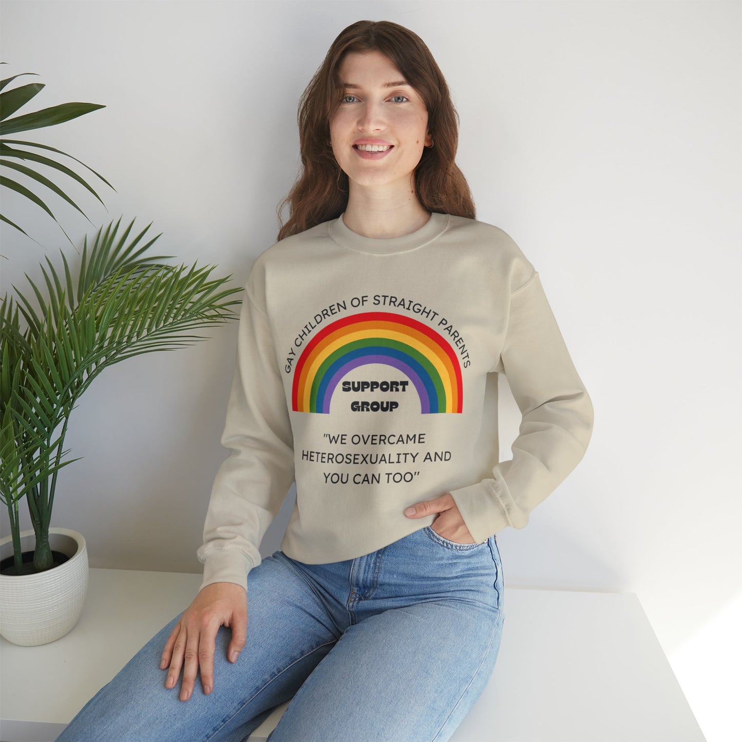 Gay Children of Straight Parents Support Group Unisex Heavy Blend™ Crewneck Sweatshirt Sizes SM-5XL | Plus Size Available