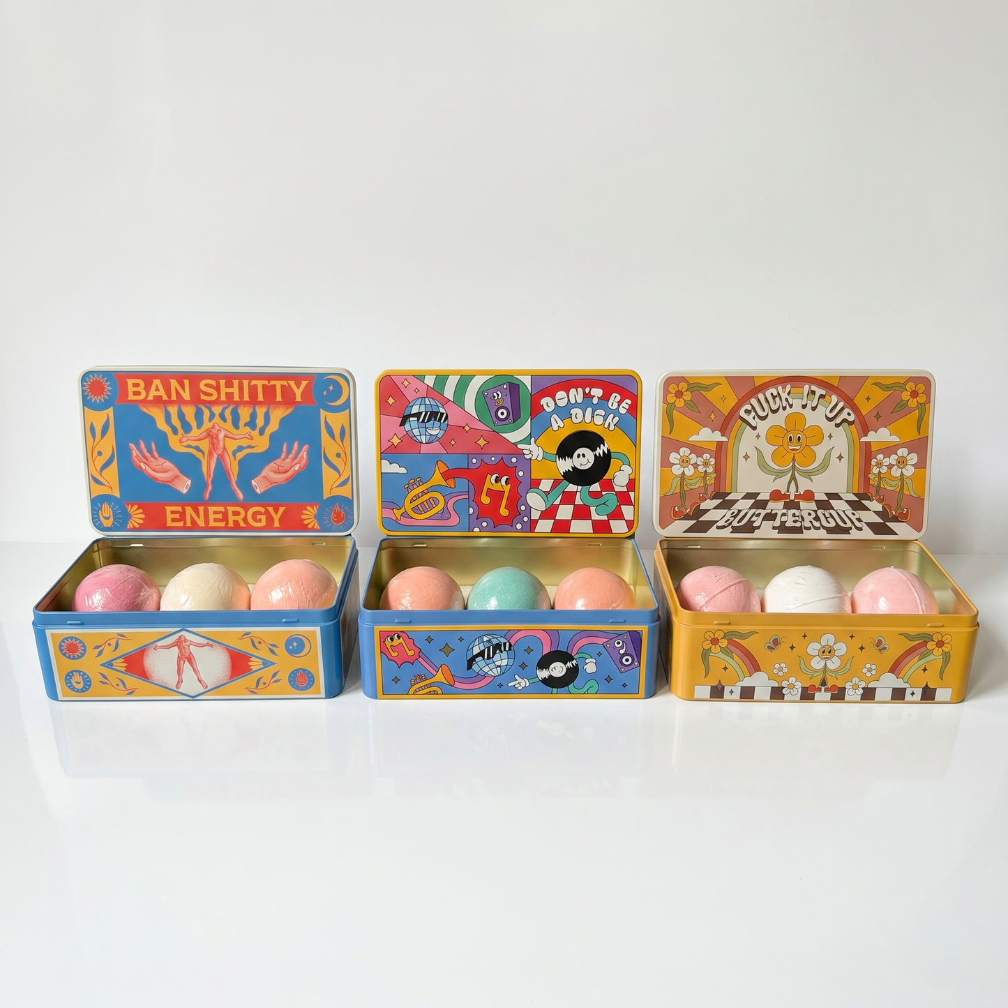 Bath Bomb Set in Reusable Tin Box