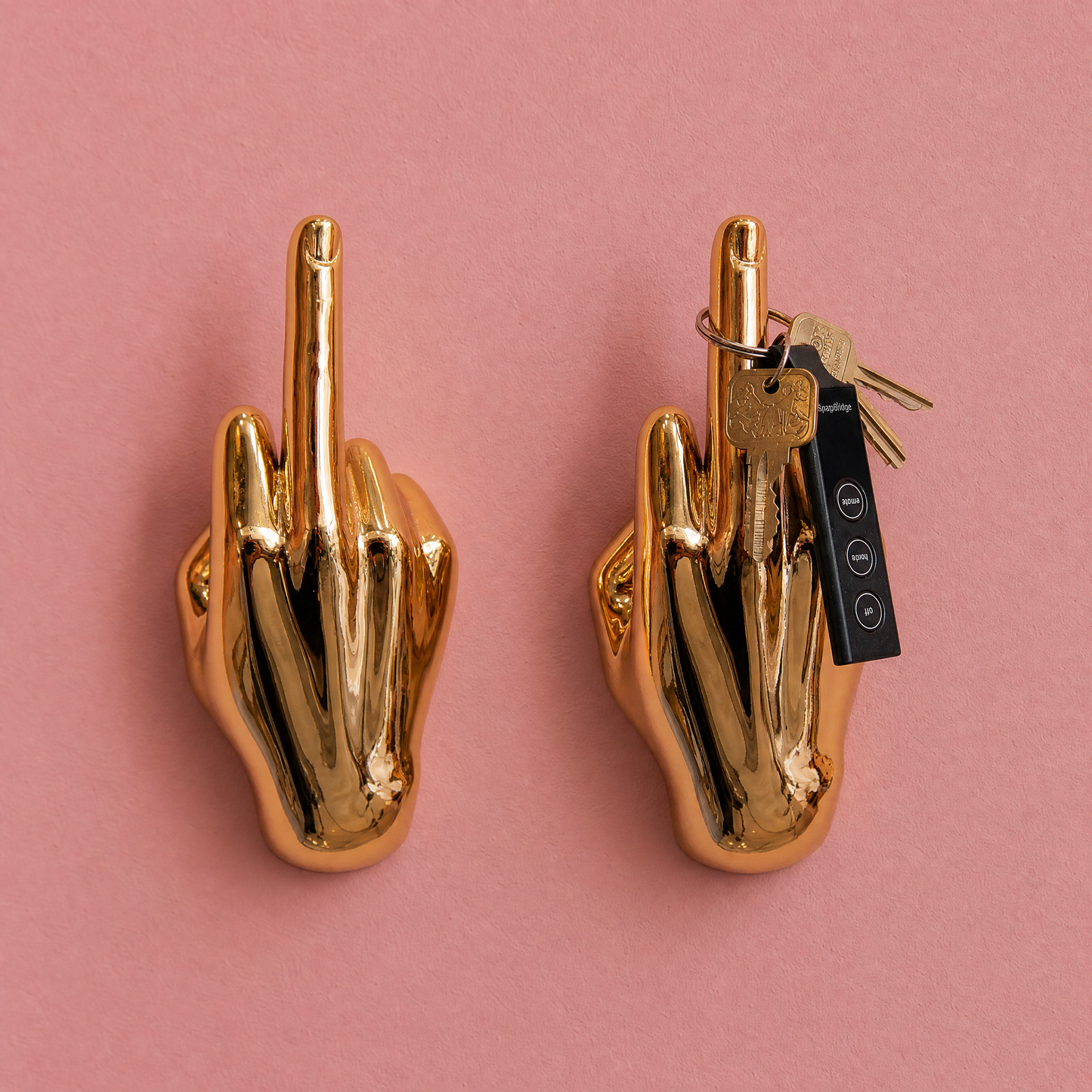 Dark Gold Middle Finger Wall Mount — Multipack