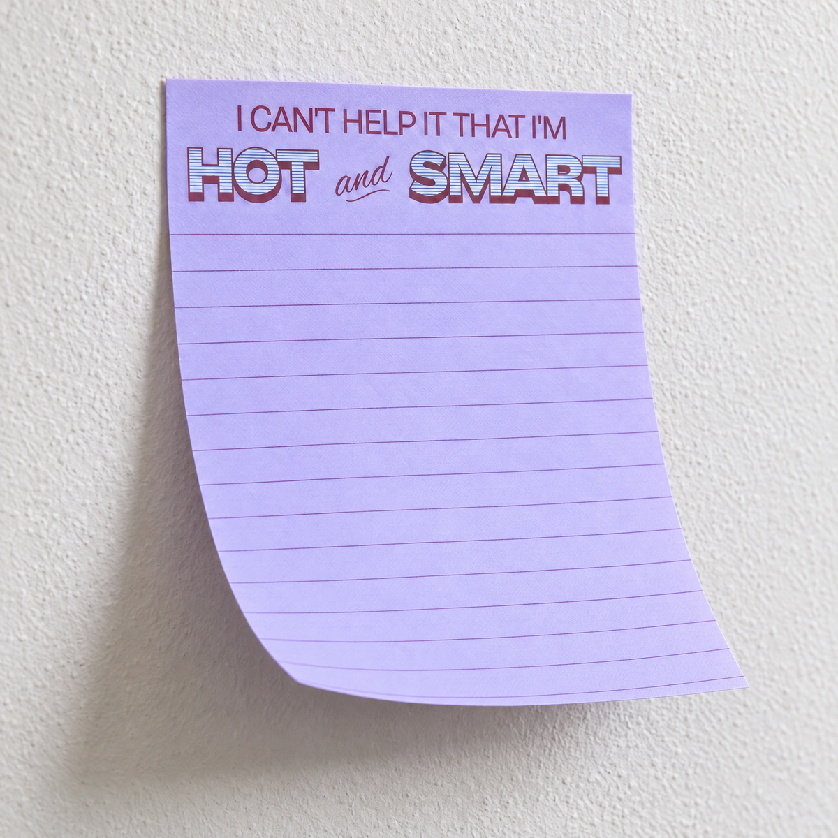 Hot and Smart Sticky Notepad with Gold Pen Gift Set | 4 x 6