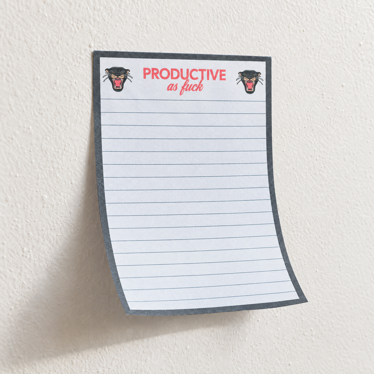 Productive as Fuck Sticky Notepad with Gold Pen Gift Set | 4 x 6