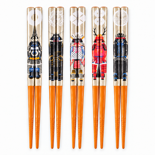 5-Piece Samurai Warriors Bamboo Chopsticks Set-Urban Tokyo-The Bullish Store
