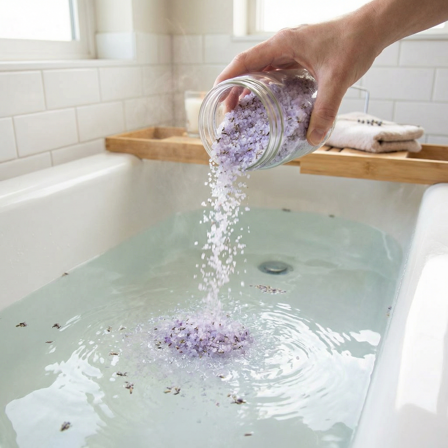 Glow Mood Night Soothing Bath Crystals | Lavender and Patchouli Giftable Bath Salts