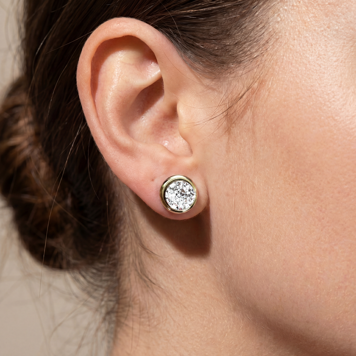 Druzy Stud Earrings | Crystal Sparkle Studs in 4 Colors