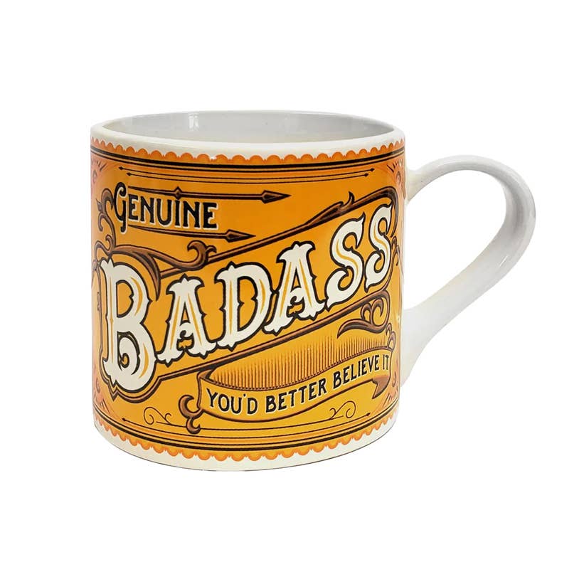 Genuine Badass Mug | Funny Gift Coffee Mug | 12 oz Porcelain