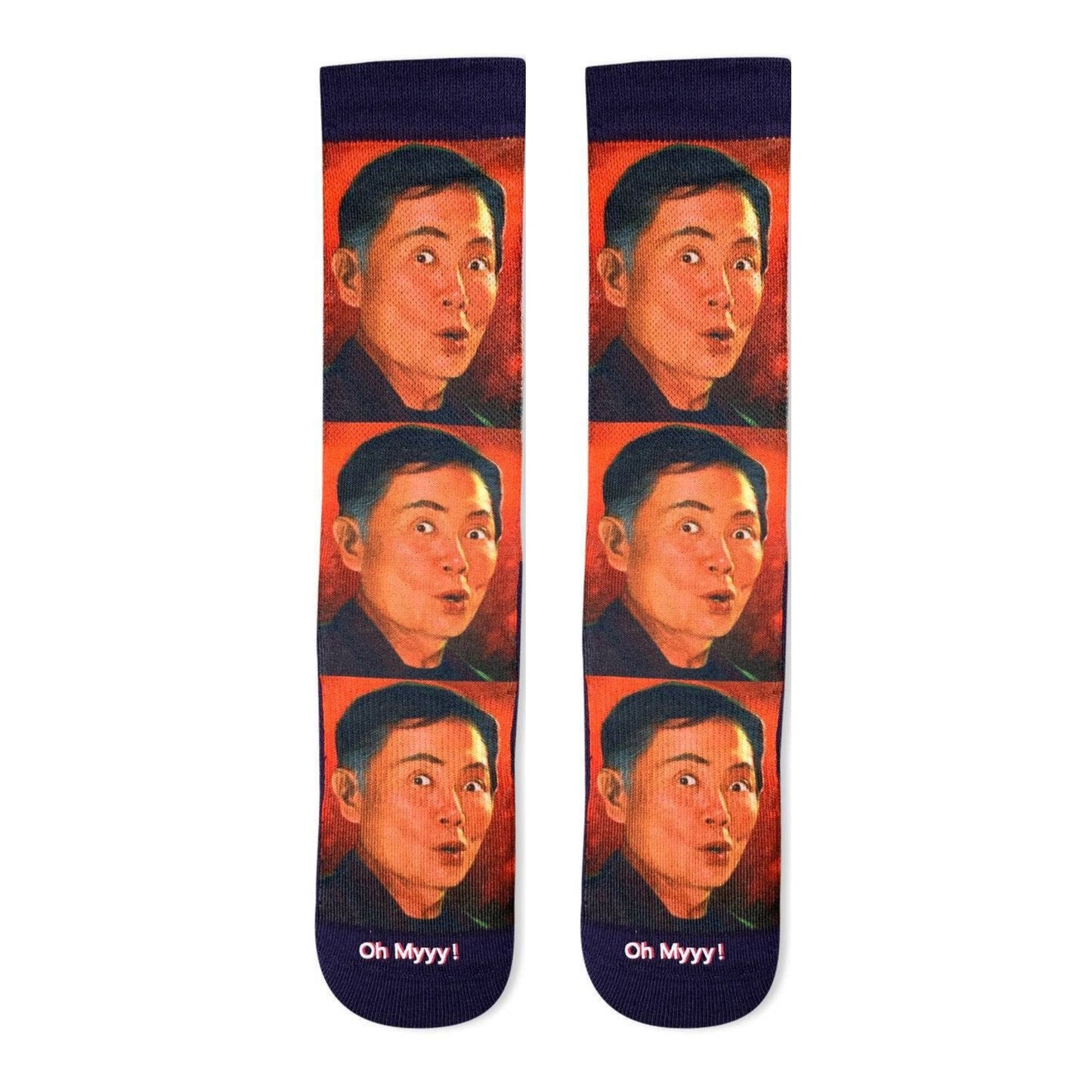 George Takei “Oh My!!” Men's Socks | Fun Star Trek Character Crew Socks