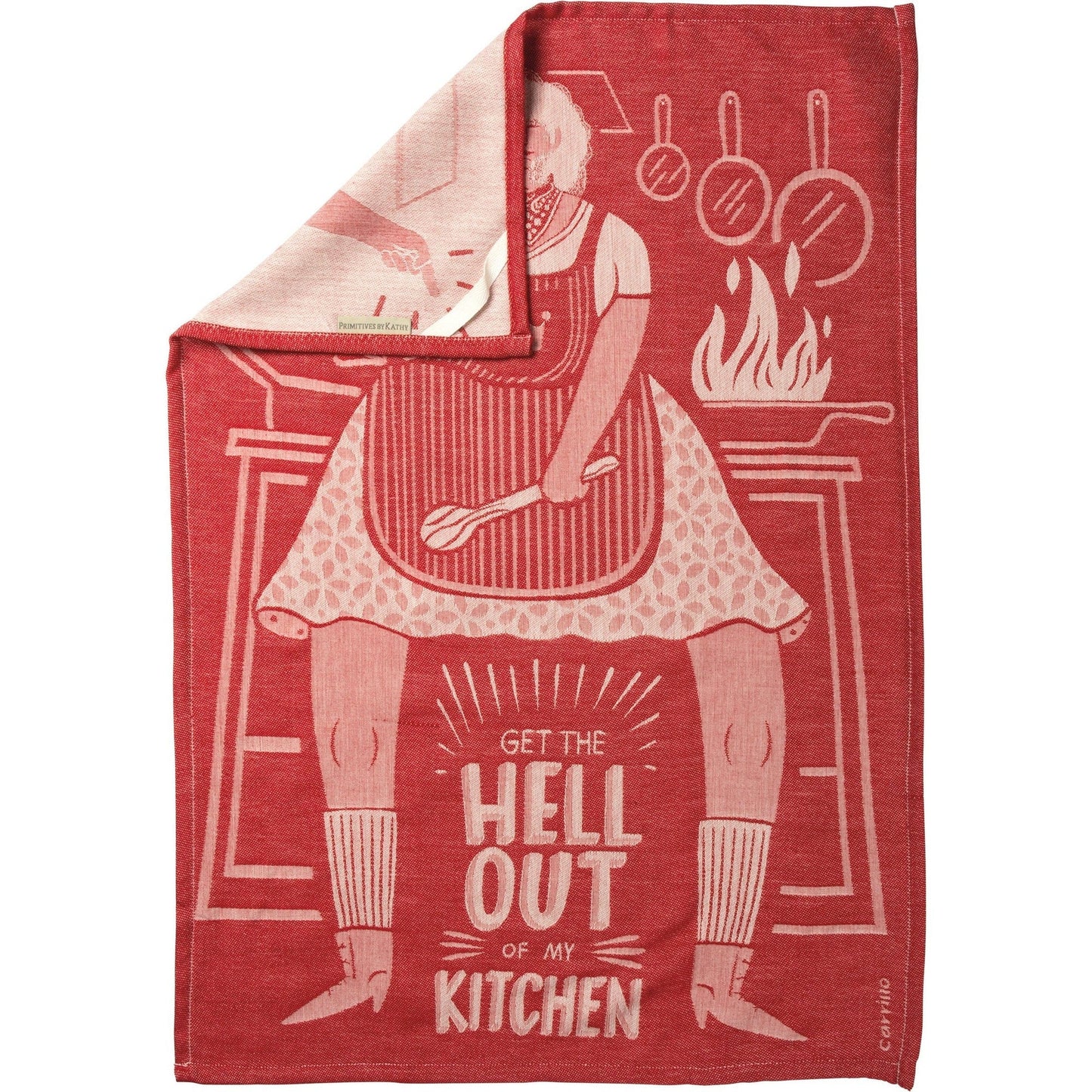 Get The Hell Out of My Kitchen Dish Cloth Towel | Novelty Tea Towel | Cute Kitchen Hand Towel | 20" x 28"