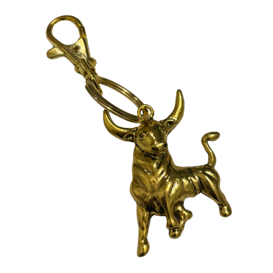 GetBullish Bull Handbag Charm | Heritage Gold or Silver | Lobster Clasp