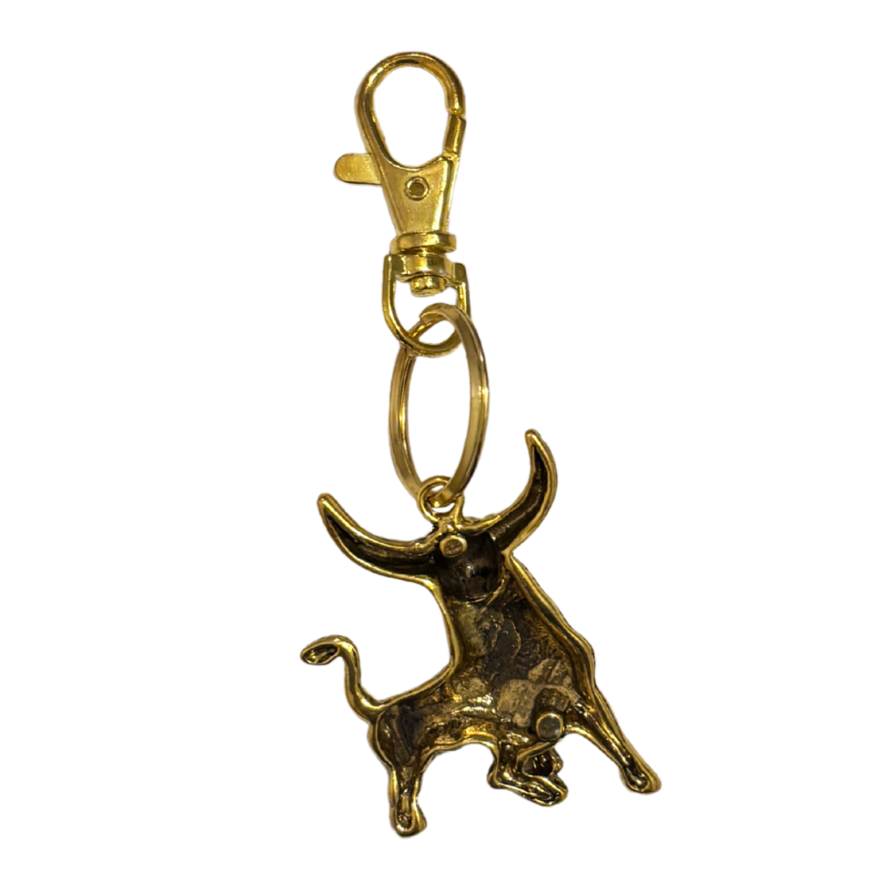 GetBullish Bull Handbag Charm | Heritage Gold or Silver | Lobster Clasp