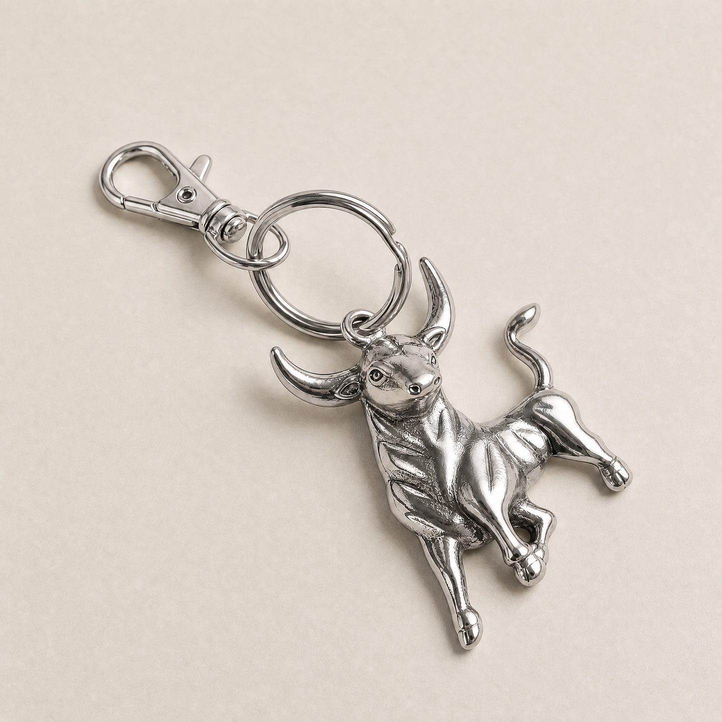 GetBullish Bull Handbag Charm | Heritage Gold or Silver | Lobster Clasp