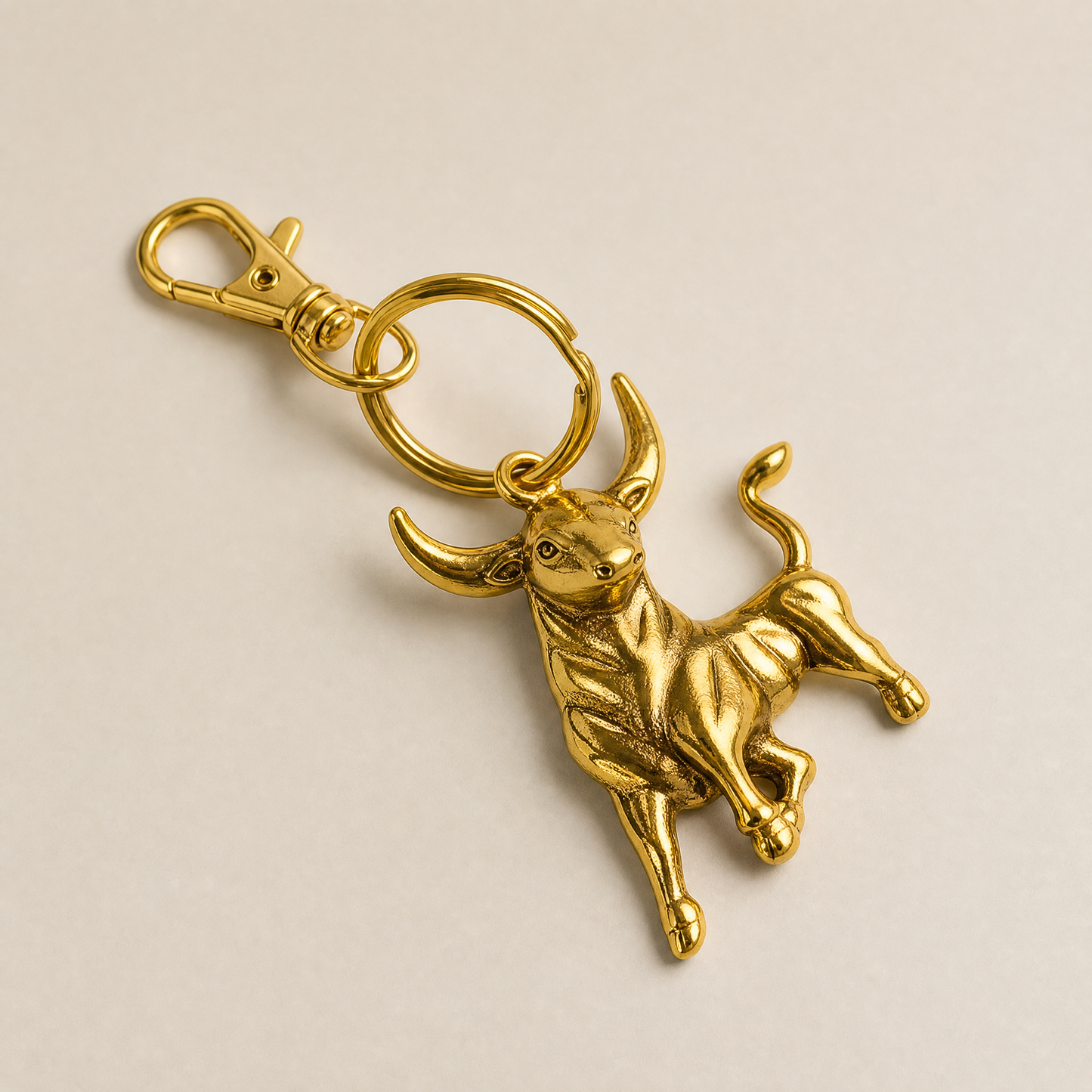 GetBullish Bull Handbag Charm | Heritage Gold or Silver | Lobster Clasp