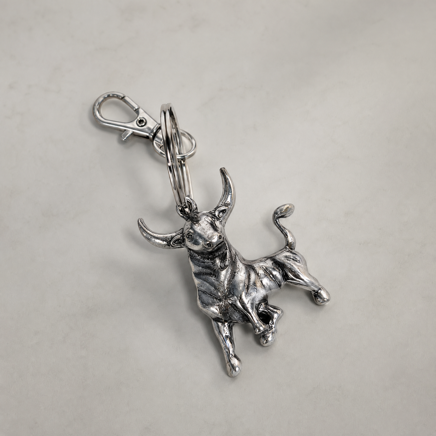 GetBullish Bull Handbag Charm | Heritage Gold or Silver | Lobster Clasp