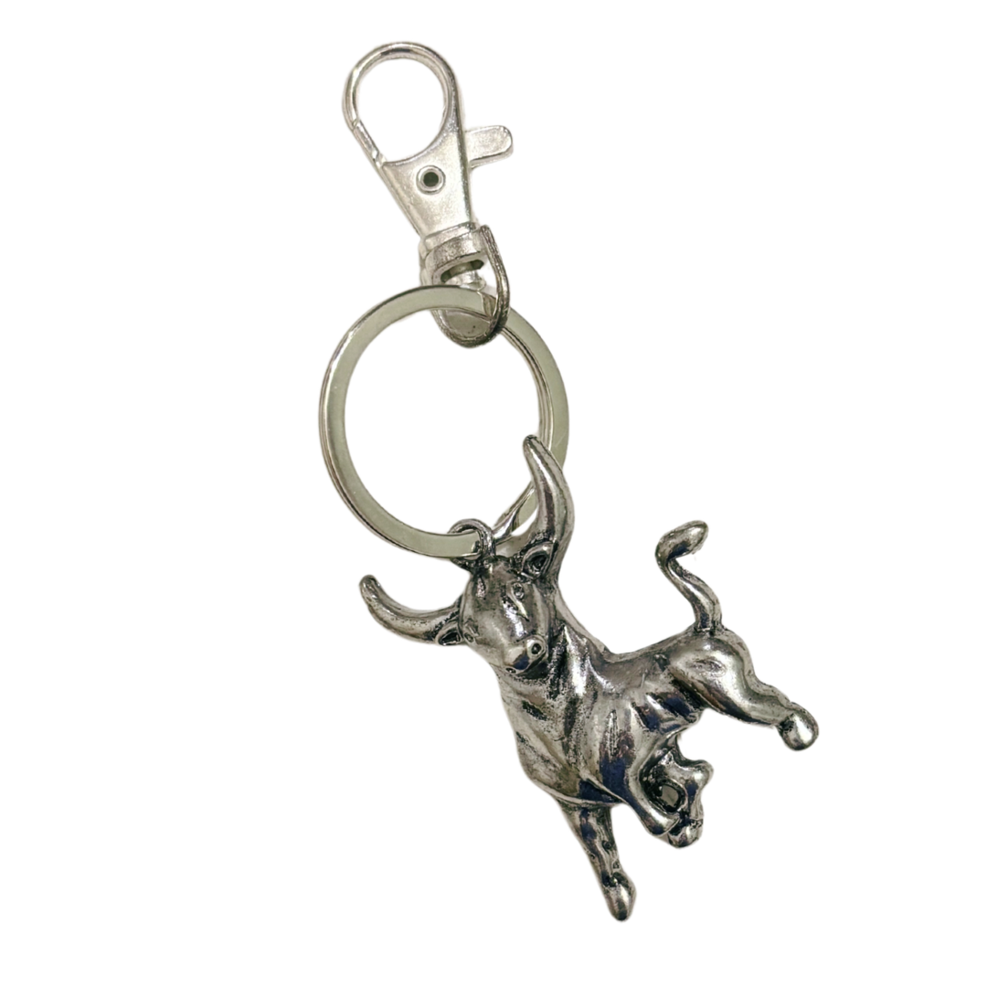 GetBullish Bull Handbag Charm | Heritage Gold or Silver | Lobster Clasp