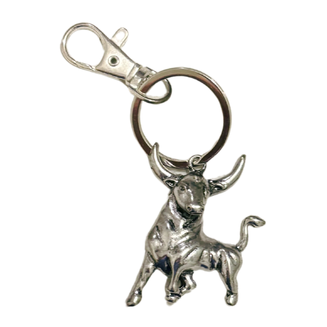 GetBullish Bull Handbag Charm | Heritage Gold or Silver | Lobster Clasp