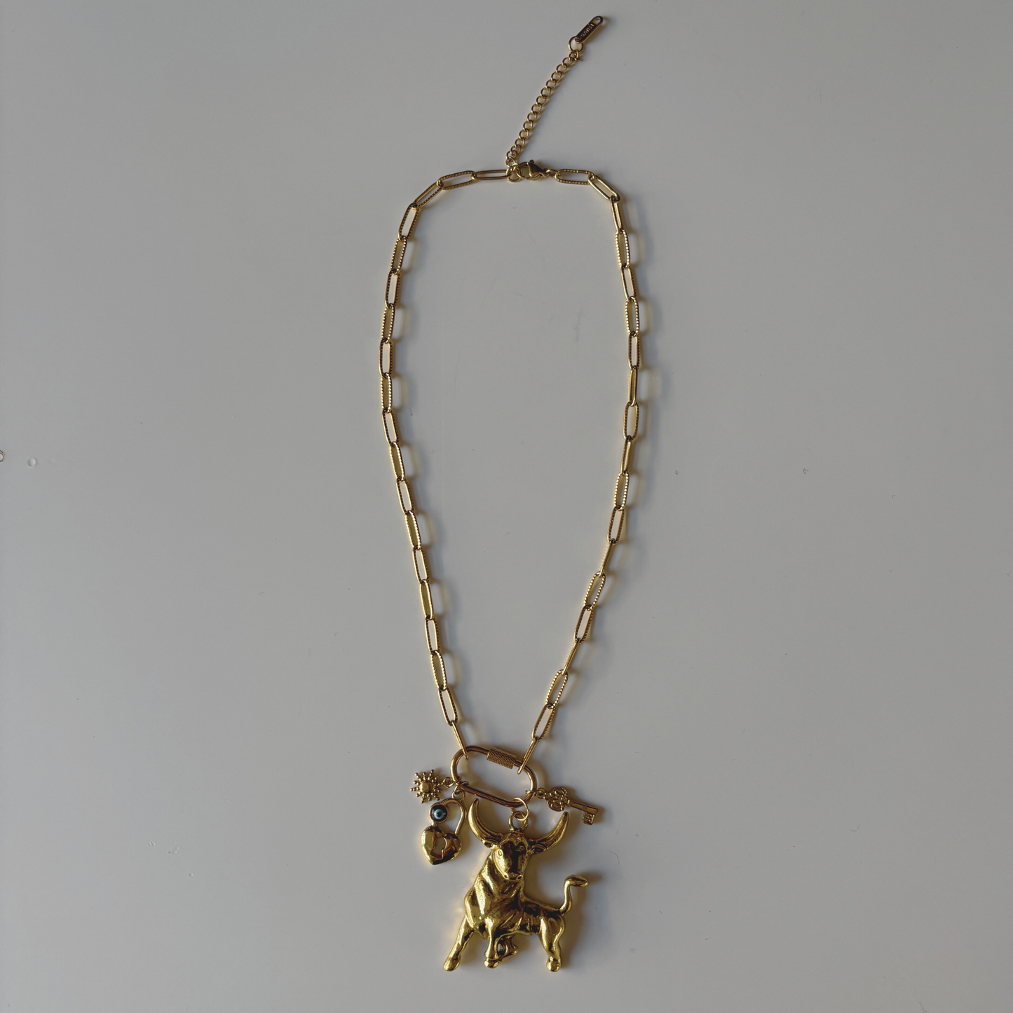 GetBullish Signature Bull Carabiner Charm Necklace - 3 Styles
