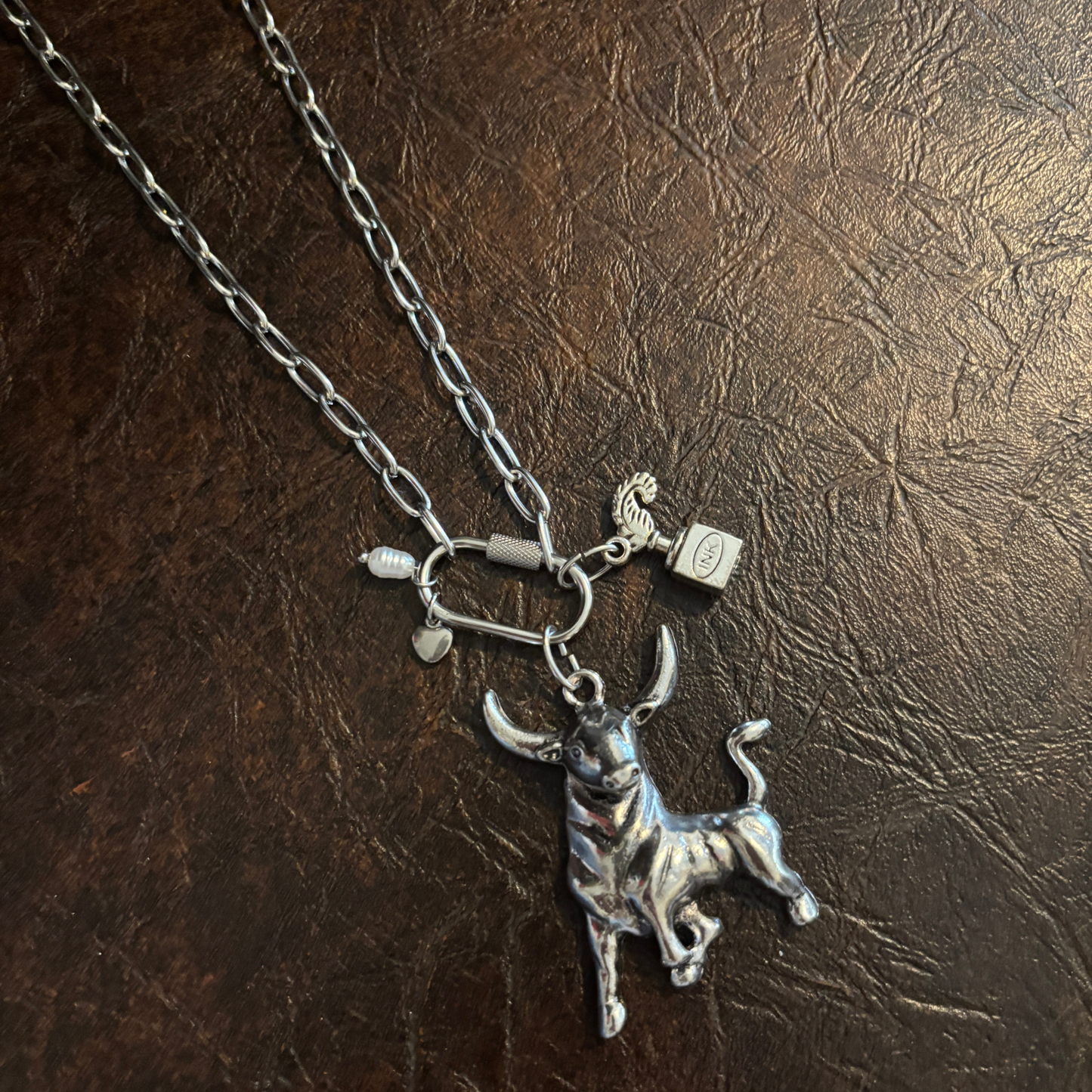 GetBullish Signature Bull Carabiner Charm Necklace - 3 Styles