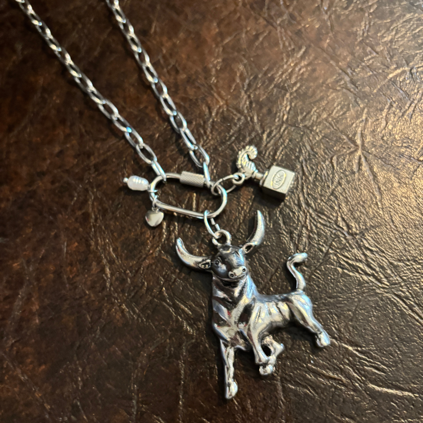 GetBullish Signature Bull Carabiner Charm Necklace - 3 Styles