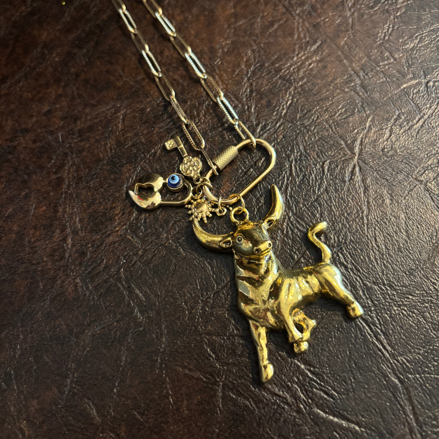 GetBullish Signature Bull Carabiner Charm Necklace - 3 Styles