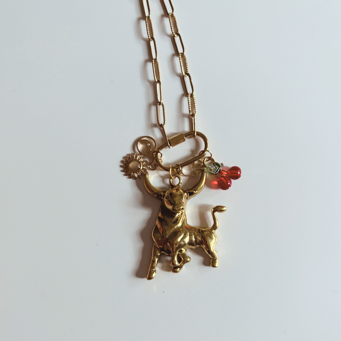 GetBullish Signature Bull Carabiner Charm Necklace - 3 Styles