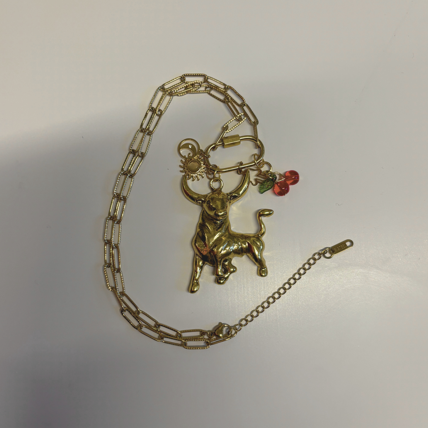 GetBullish Signature Bull Carabiner Charm Necklace - 3 Styles