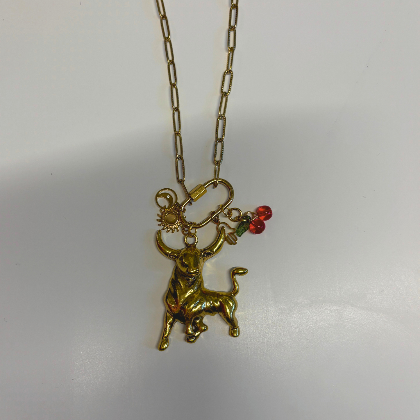 GetBullish Signature Bull Carabiner Charm Necklace - 3 Styles