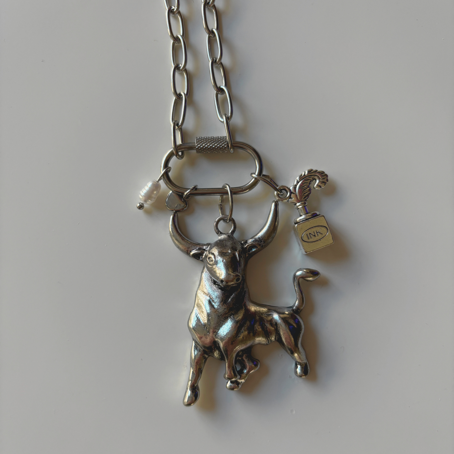 GetBullish Signature Bull Carabiner Charm Necklace - 3 Styles