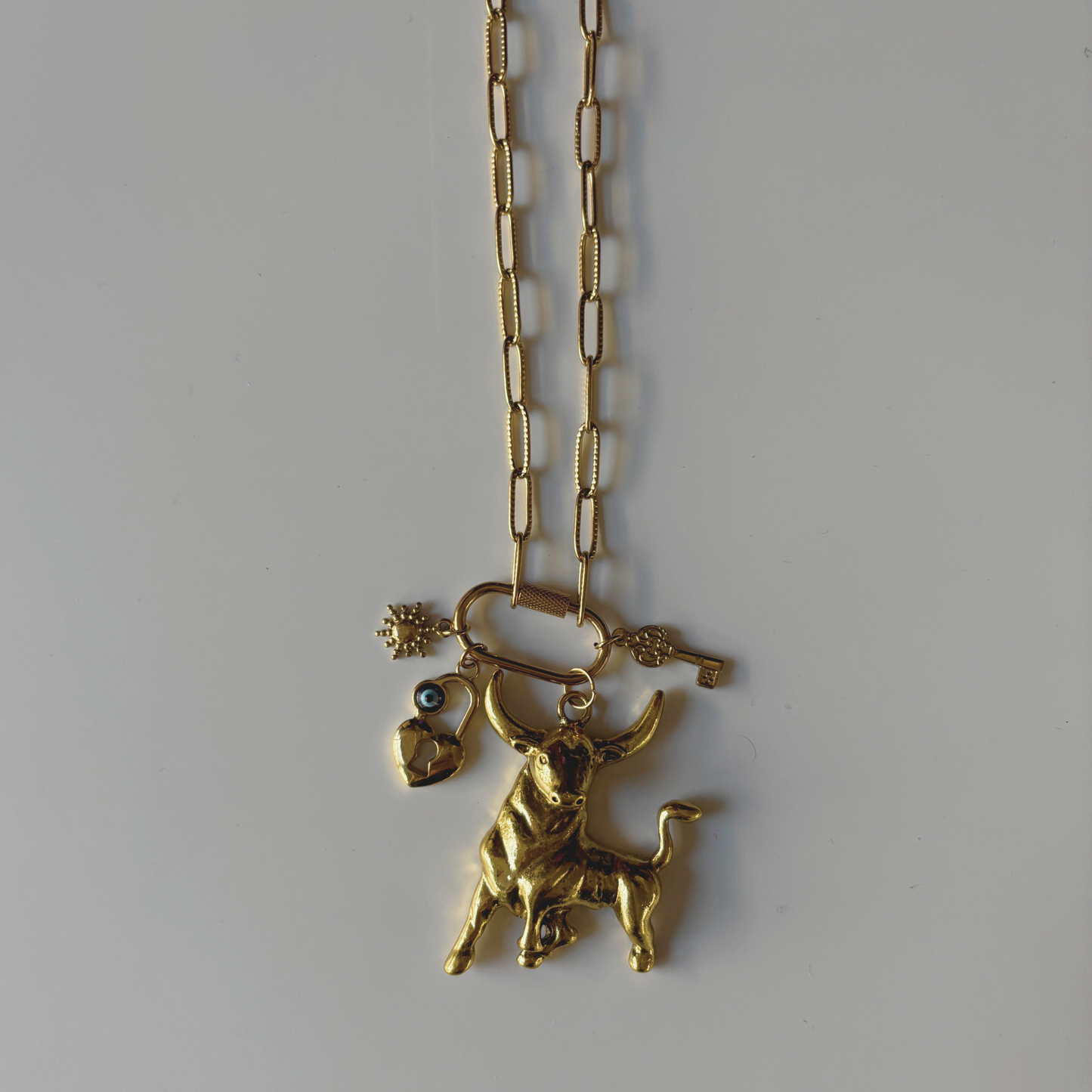 GetBullish Signature Bull Carabiner Charm Necklace - 3 Styles