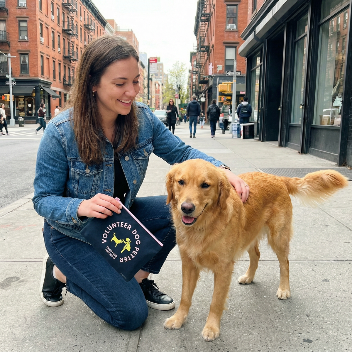 GetBullish Volunteer Dog Petter Canvas Zipper Pouch 9.5" x 7" | Cosmetics Bag or Pencil Case