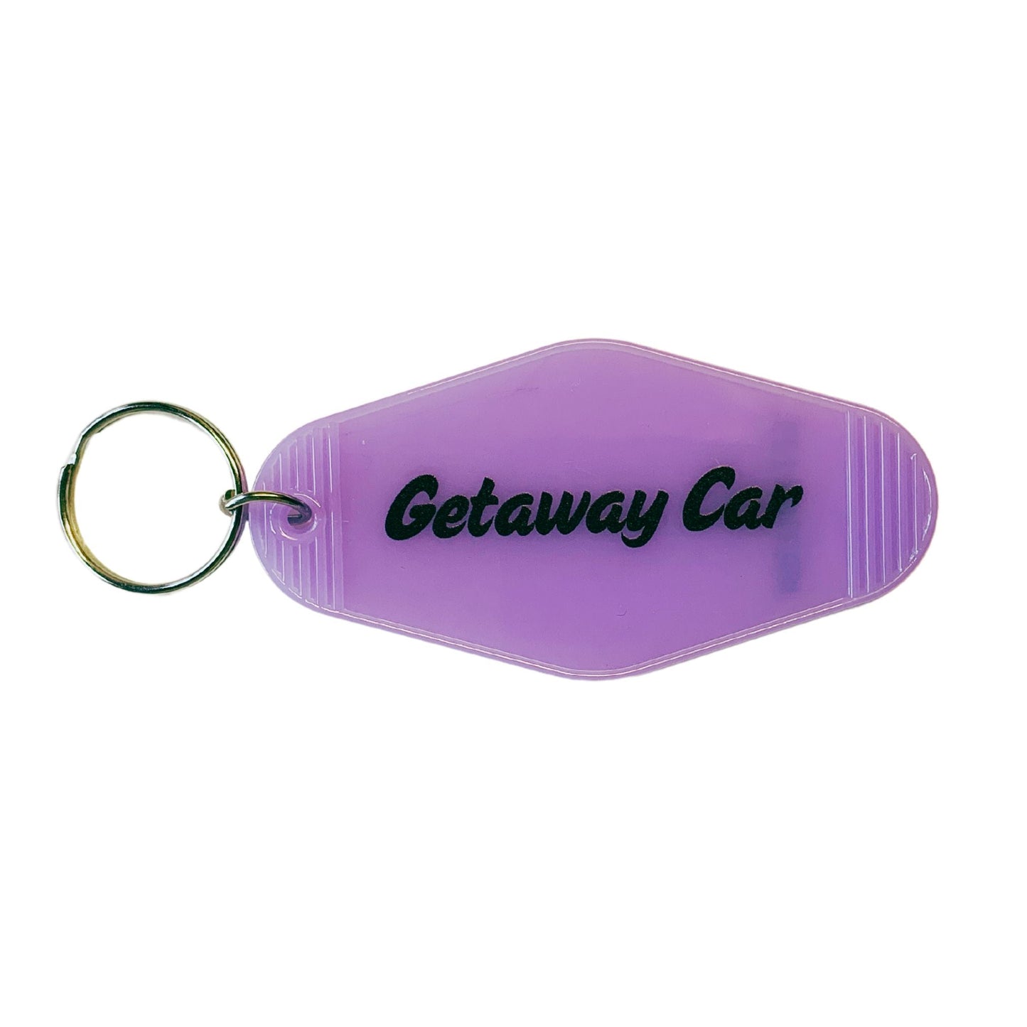 Getaway Car Motel Style Keychain in Translucent Purple