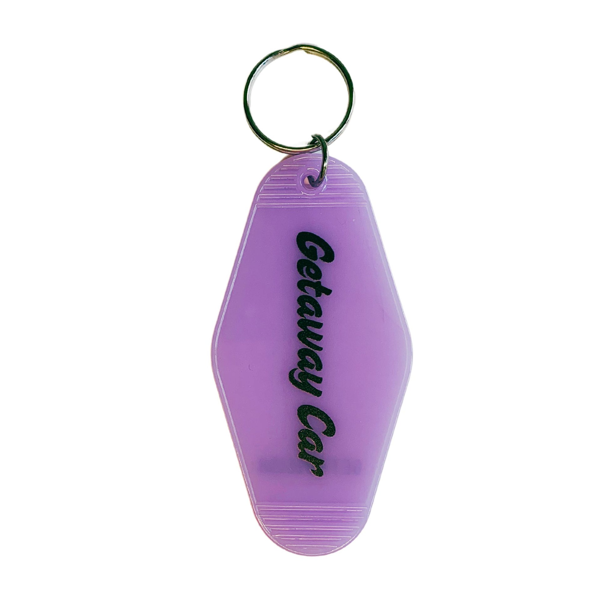 Getaway Car Motel Style Keychain in Translucent Purple