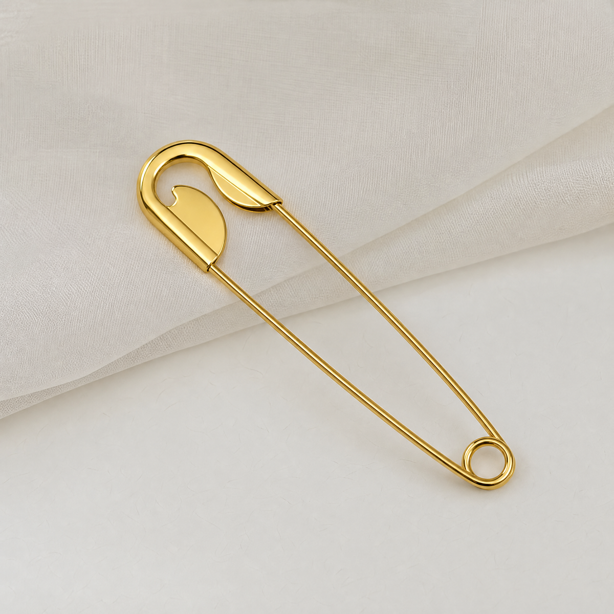 Giant Safety Pin Hair Clip in Gold | 5" Punk Bun Pin or Bag Charm