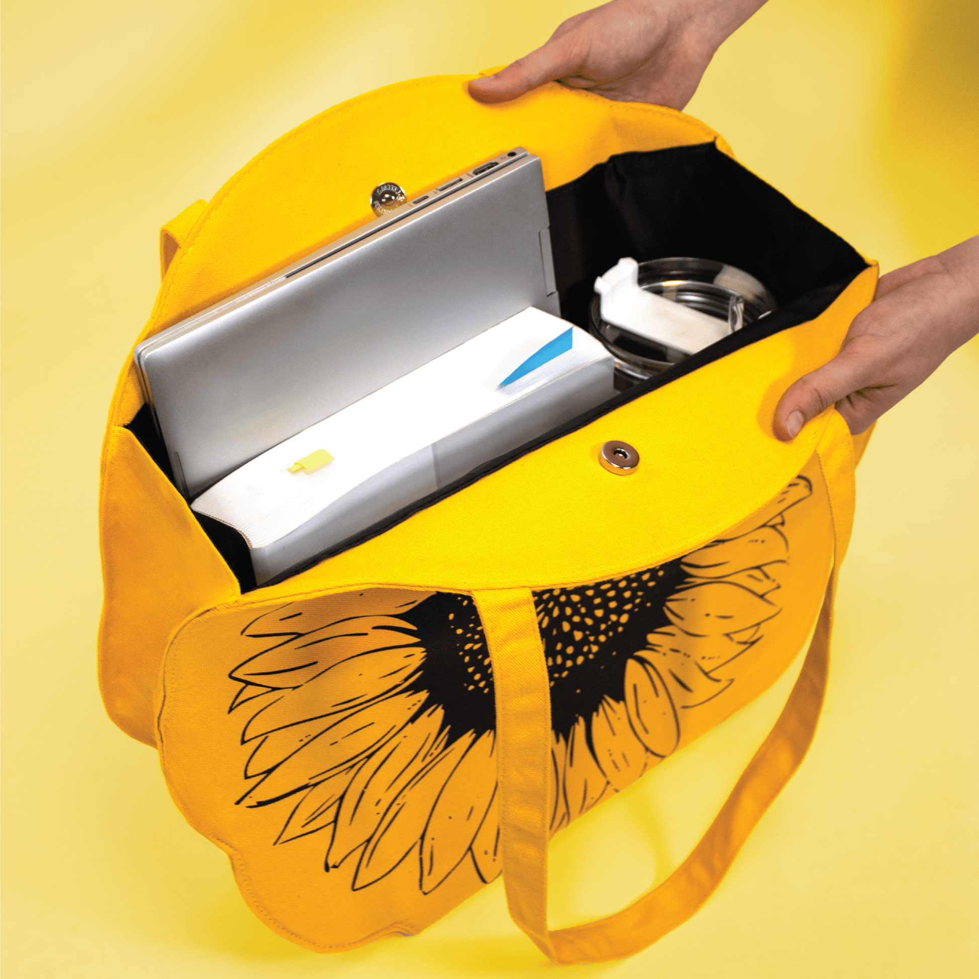 Sunflower Tote Bag in Yellow-Sterye-The Bullish Store