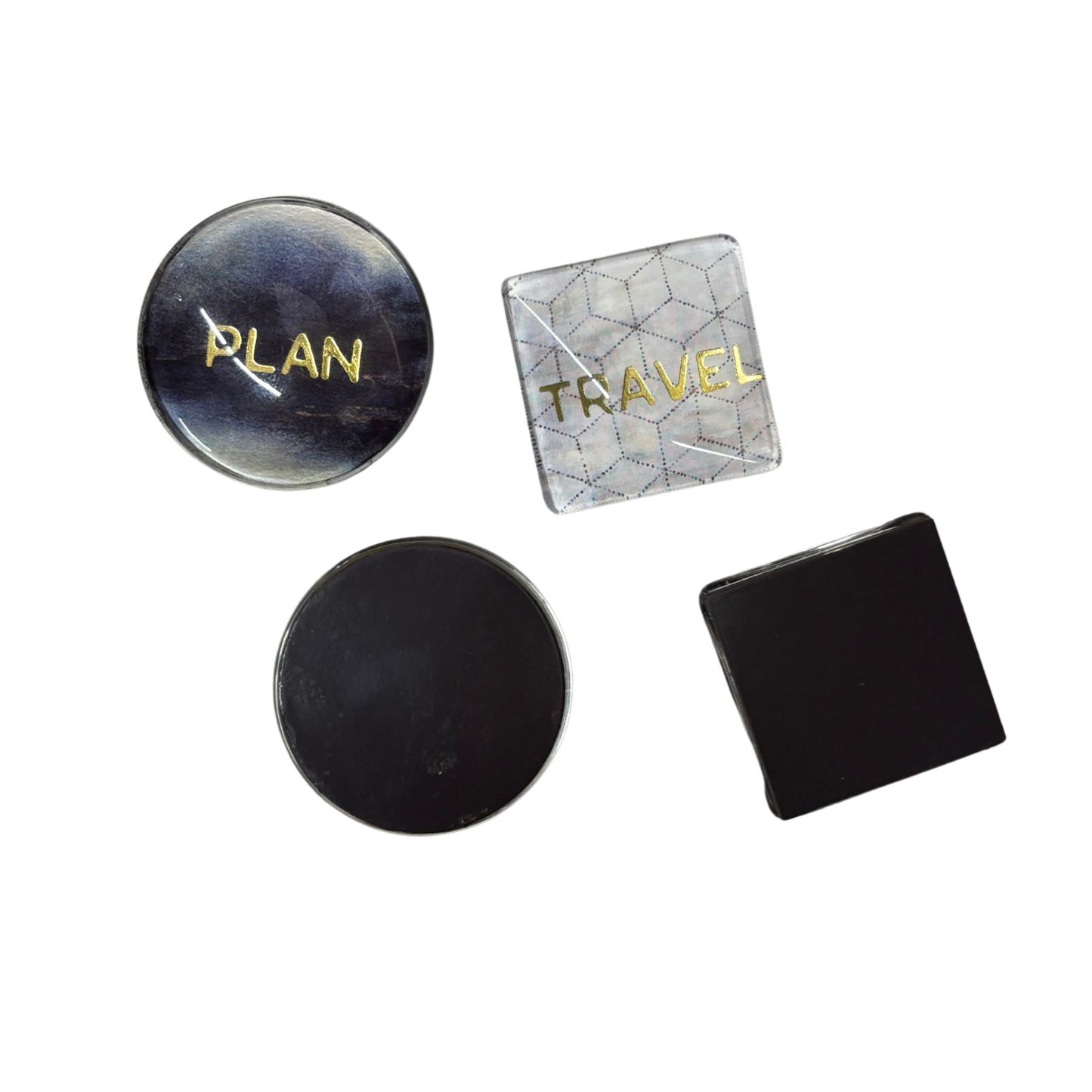 Gift Boxed Magnet Set | Travel Themed Glass Magnet Set of 4