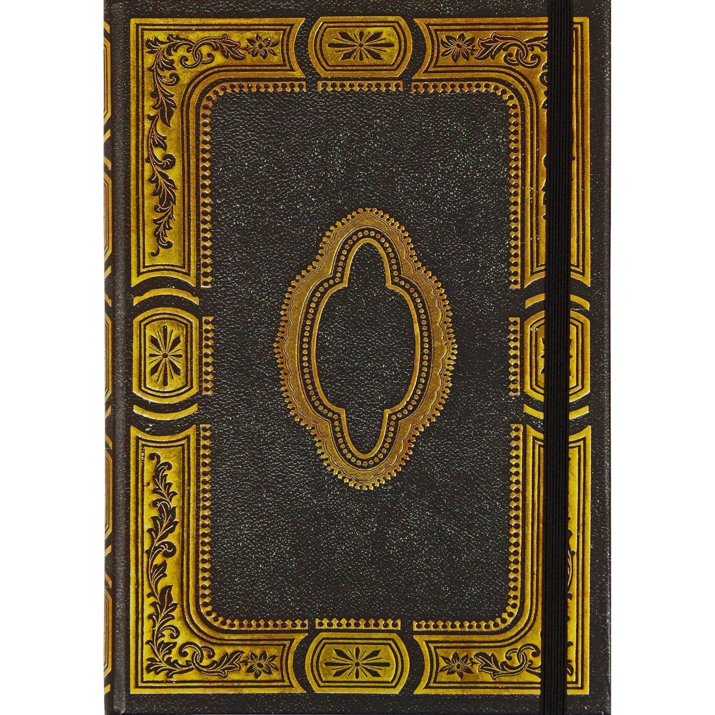 Gilded Onyx Journal | Book bound-style binding Notebook | 160 Pages