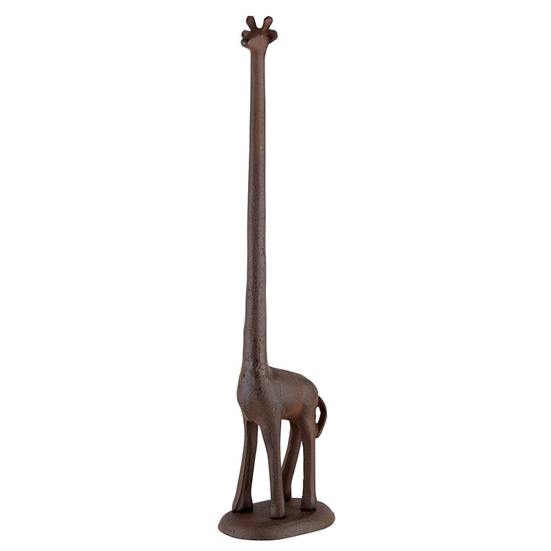 Giraffe Cast Iron Paper Towel Holder | 19" Tall | Real Cast Iron, Virtually Indestructible