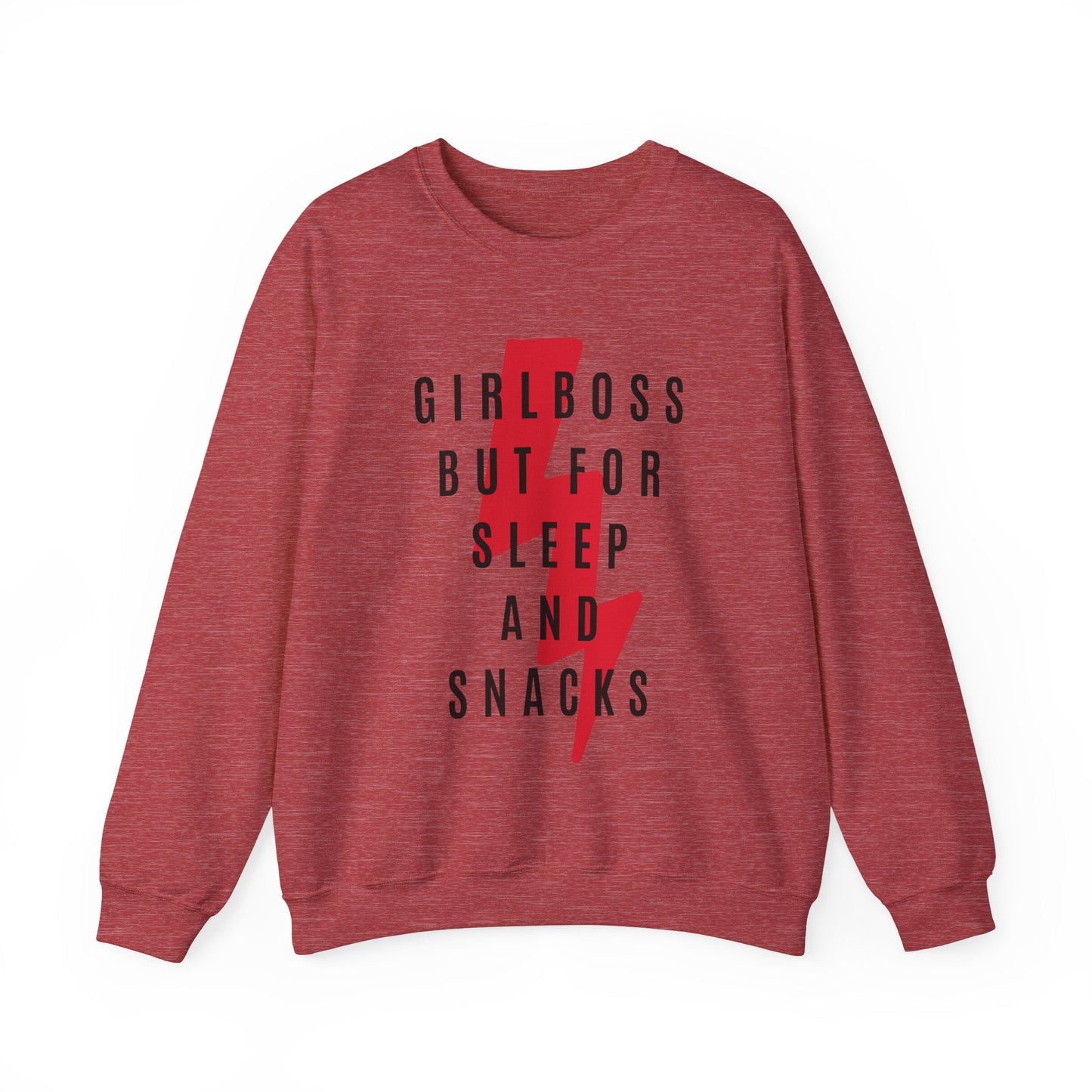 Girl Boss But for Sleep and Snacks Unisex Heavy Blend™ Crewneck Sweatshirt Sizes SM-5XL | Plus Size Available