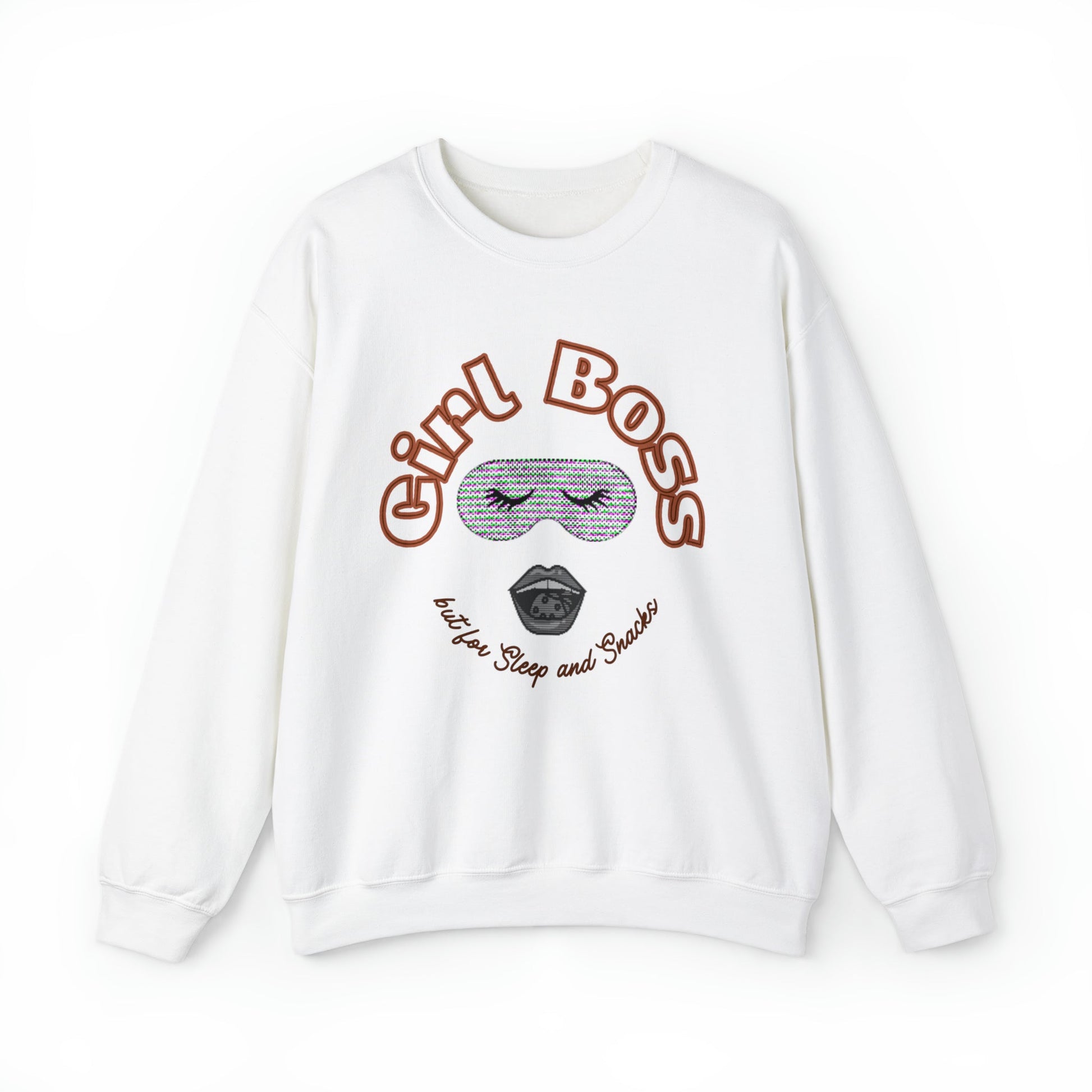 Girl Boss But for Sleep and Snacks Unisex Heavy Blend™ Crewneck Sweatshirt