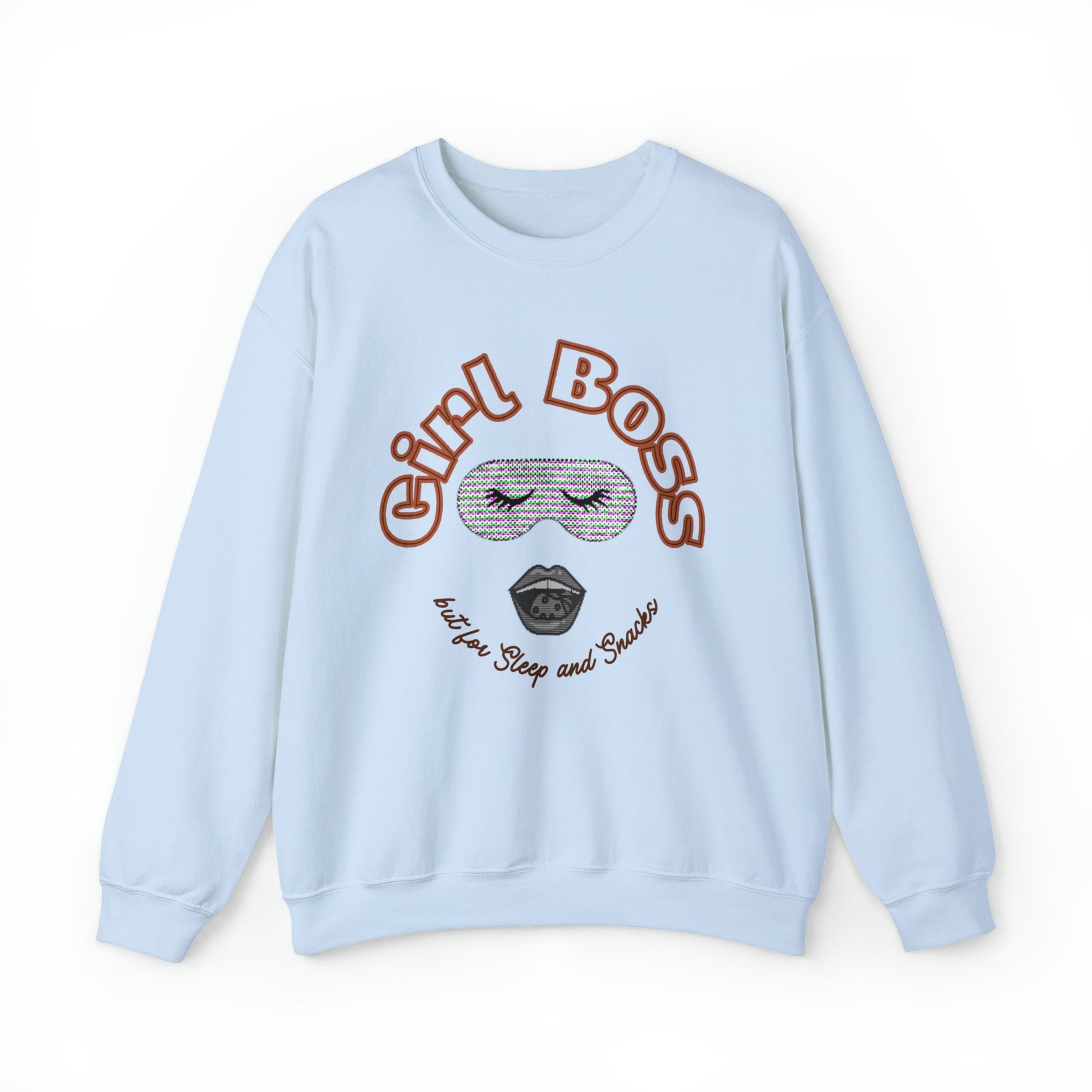 Girl Boss But for Sleep and Snacks Unisex Heavy Blend™ Crewneck Sweatshirt