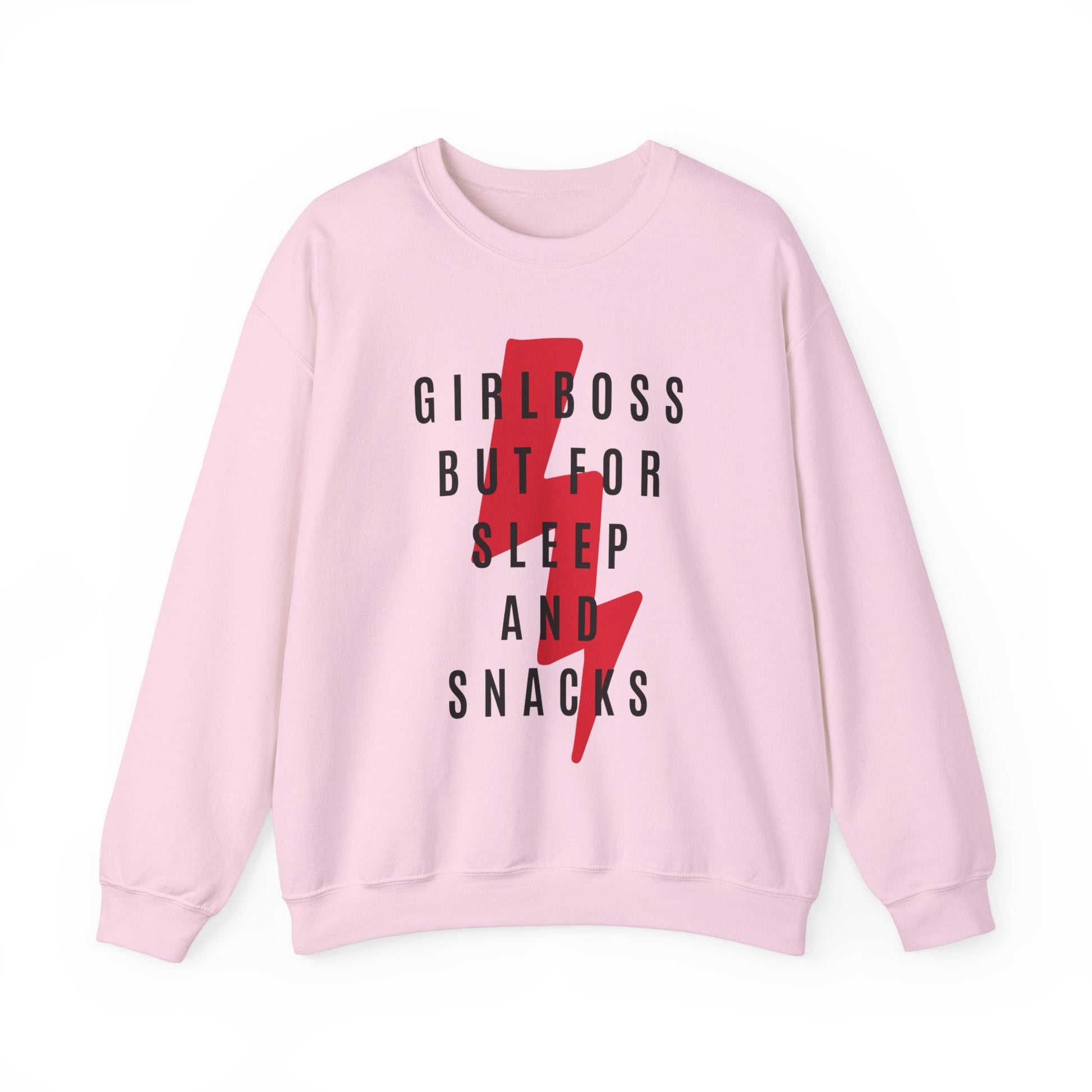 Girl Boss But for Sleep and Snacks Unisex Heavy Blend™ Crewneck Sweatshirt Sizes SM-5XL | Plus Size Available