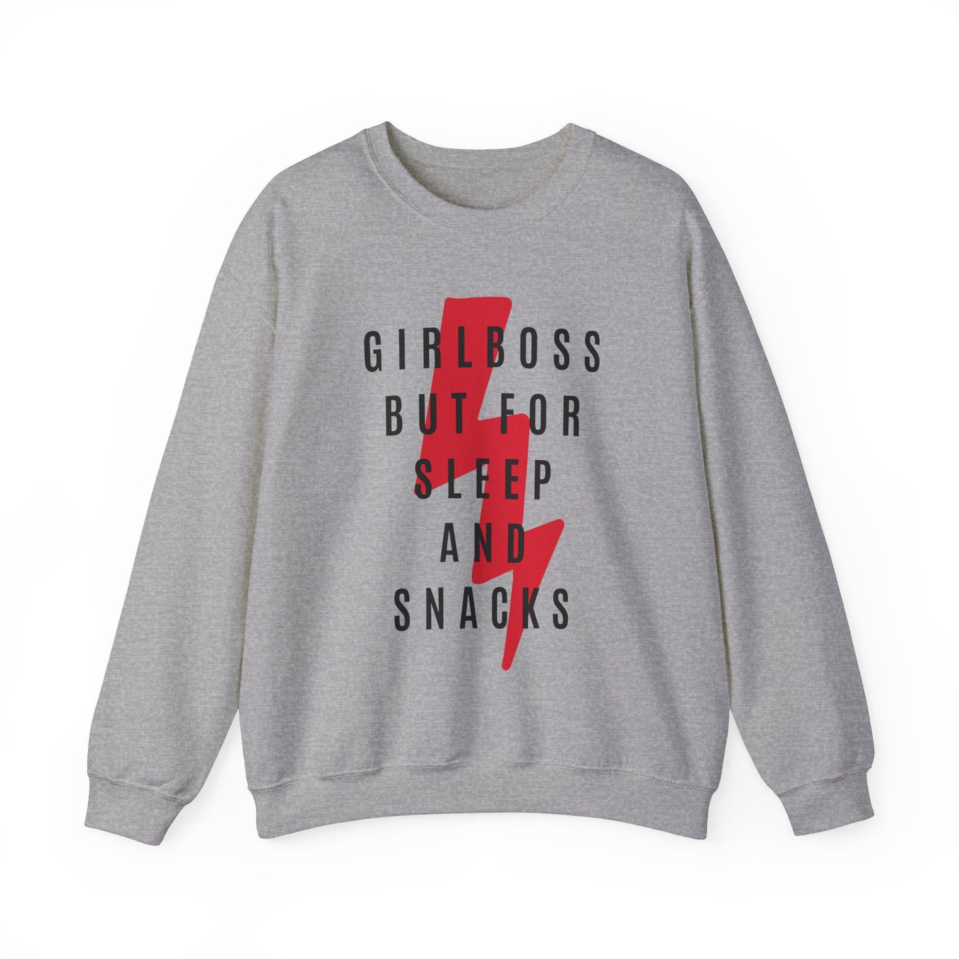 Girl Boss But for Sleep and Snacks Unisex Heavy Blend™ Crewneck Sweatshirt Sizes SM-5XL | Plus Size Available