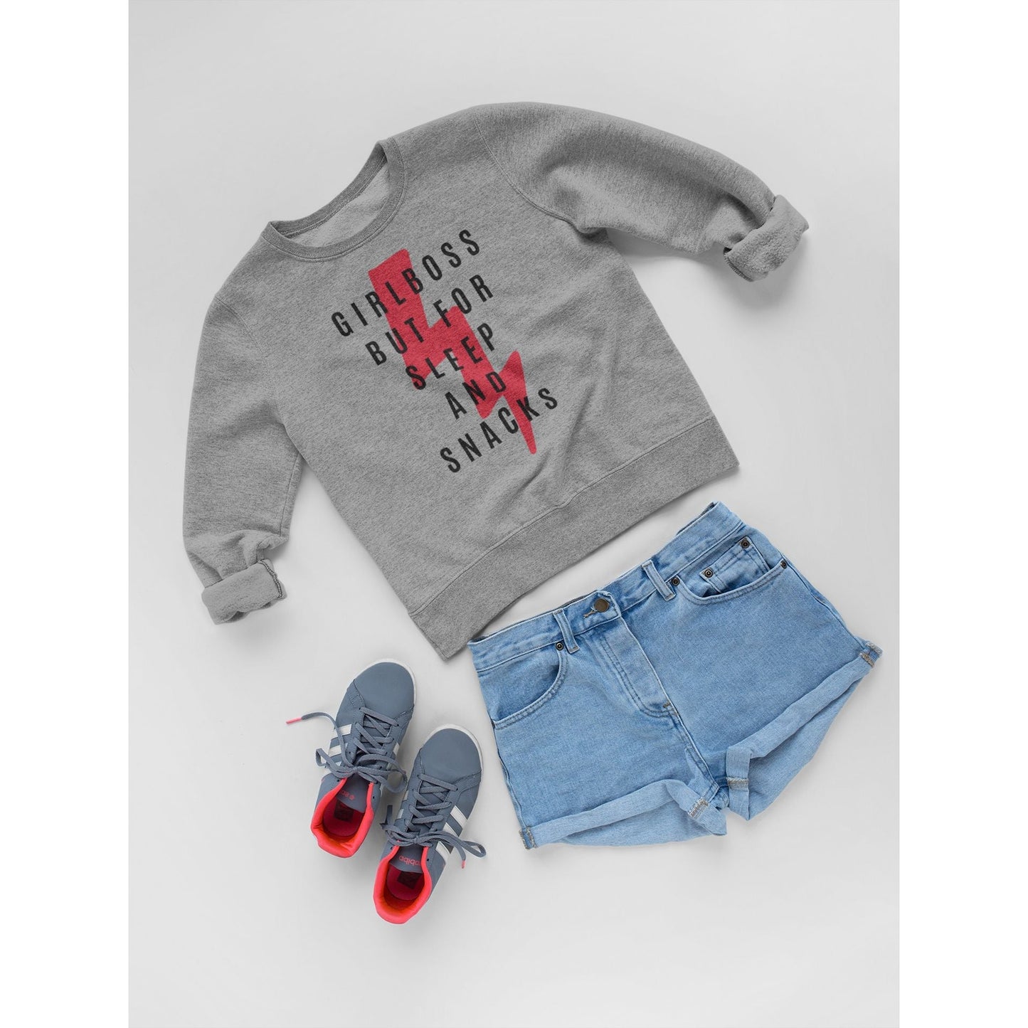 Girl Boss But for Sleep and Snacks Unisex Heavy Blend™ Crewneck Sweatshirt Sizes SM-5XL | Plus Size Available